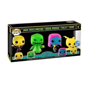 Pop! Disney: The Nightmare Before Christmas Black Light 4-Pack