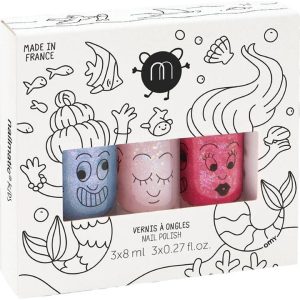 Mermaid Nail Polish 3 Pack for Kids
